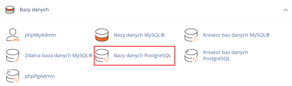Jak dodać bazę danych PgSQL i jej użytkowników?