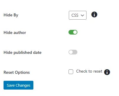 Konfiguracja wtyczki - Ukrywanie autora wpisów (hide author) oraz daty wpisów (hide date)