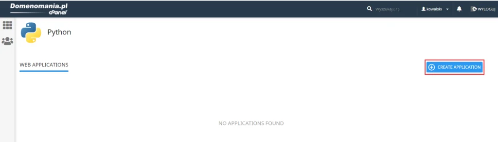 Jak dodać aplikację w Flask w cPanel?