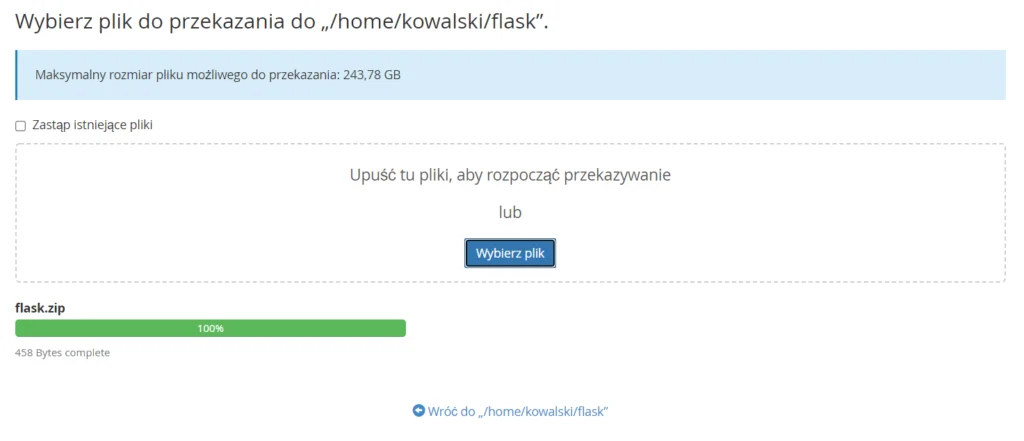 Jak wgrać aplikację Flask na FTP?