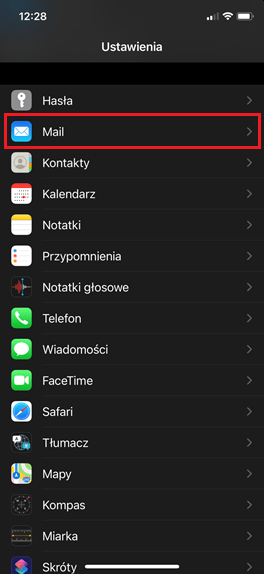 Konfiguracja poczty WP na urządzeniu mobilnym iOS