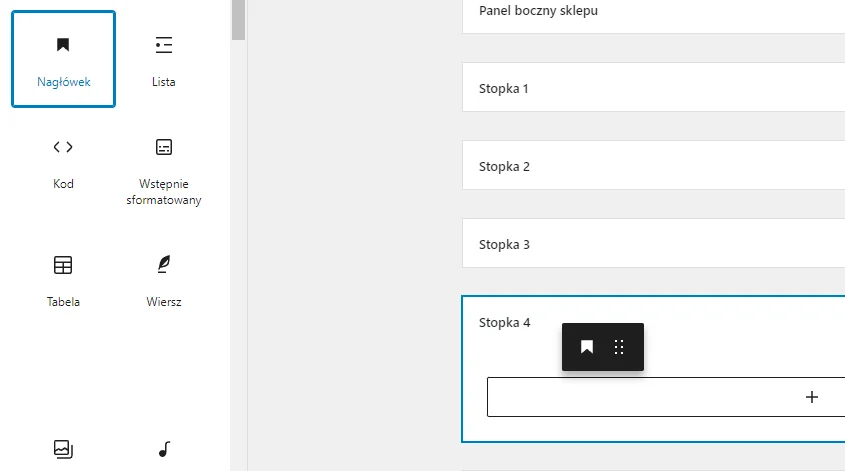 Dodawanie nowego widgetu do obszarów WordPress Wstaw nowy widget w obszary szablonu WordPress