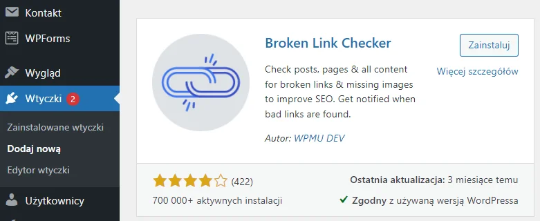 Odnajdywanie i naprawa uszkodzonych linków w CMS WordPress