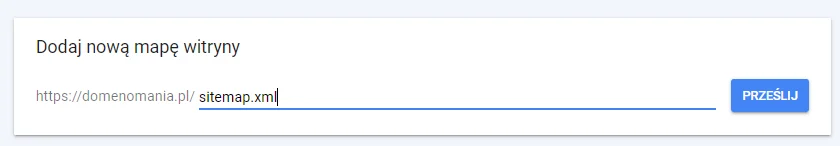Adres mapy strony w Google Search Console